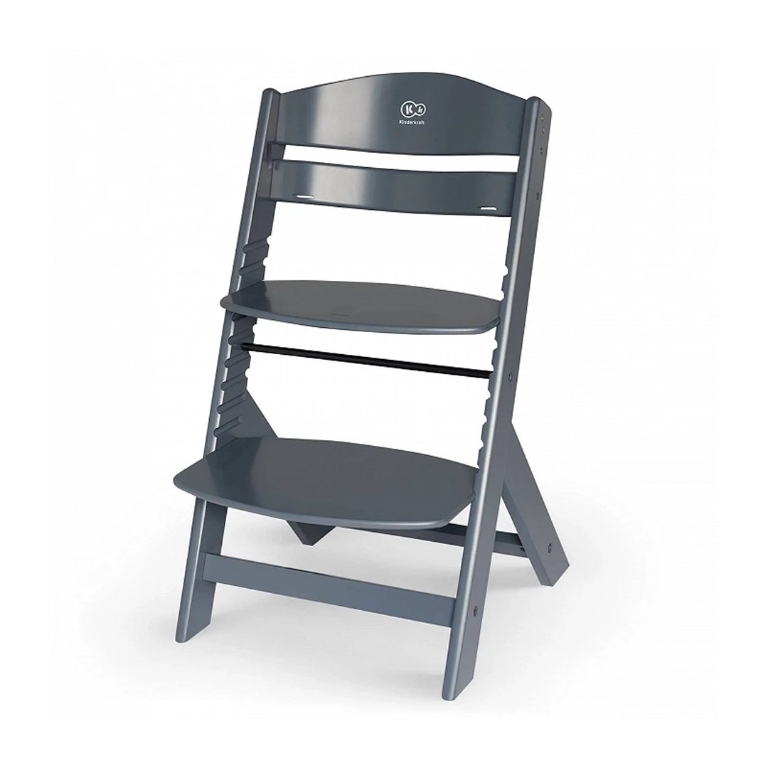 Silla de comer evolutiva 3 en 1 Enock color Full Grey - vista lateral en ángulo