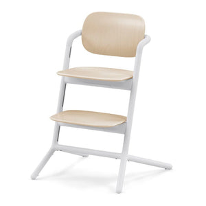 Silla de comer evolutiva 3 en 1 Lemo color Sand White - vista lateral en ángulo