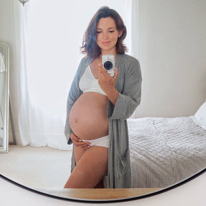 Sujetador lactancia sin costura natural - en uso estilo de vida hogar