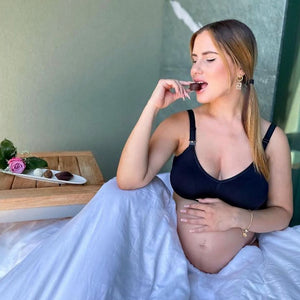 Sujetador lactancia sin costura natural - en uso estilo de vida