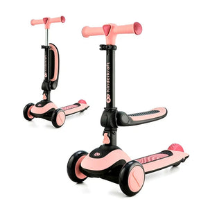 triciclo y scooter Halley color rosado con negro