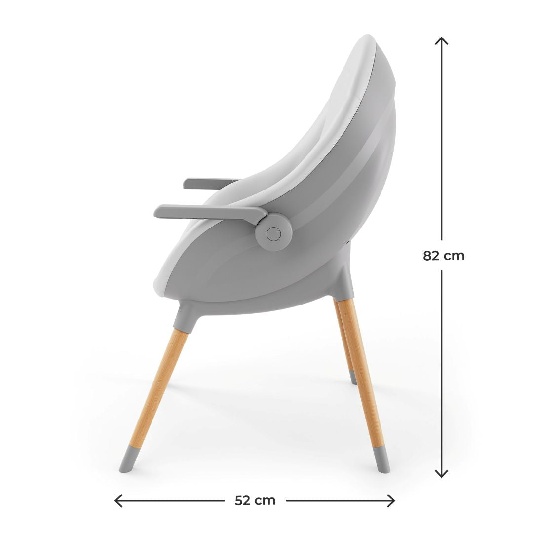 Dimensiones silla FINI UP Grey en modo silla para niño mayor