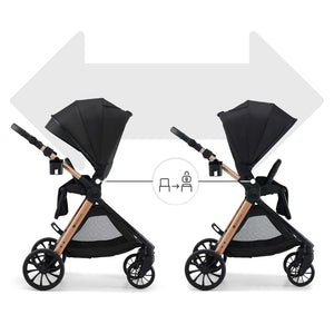 Coche VESTO 2 Black con asiento reversible orientado hacia los padres