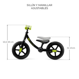 Peso ligero bicicleta de equilibrio Kinderkraft 2WAY NEXT Black, fácil de llevar