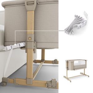 Detalle malla transpirable lateral cuna colecho Nestee Grow 2 Beige Wood