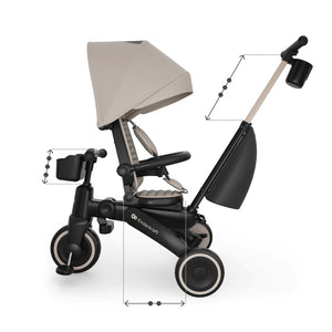 Triciclo Multifuncional  6 en 1 Jazz 3 beige de kinderkraft ajustable en manillar asiento y manubrio