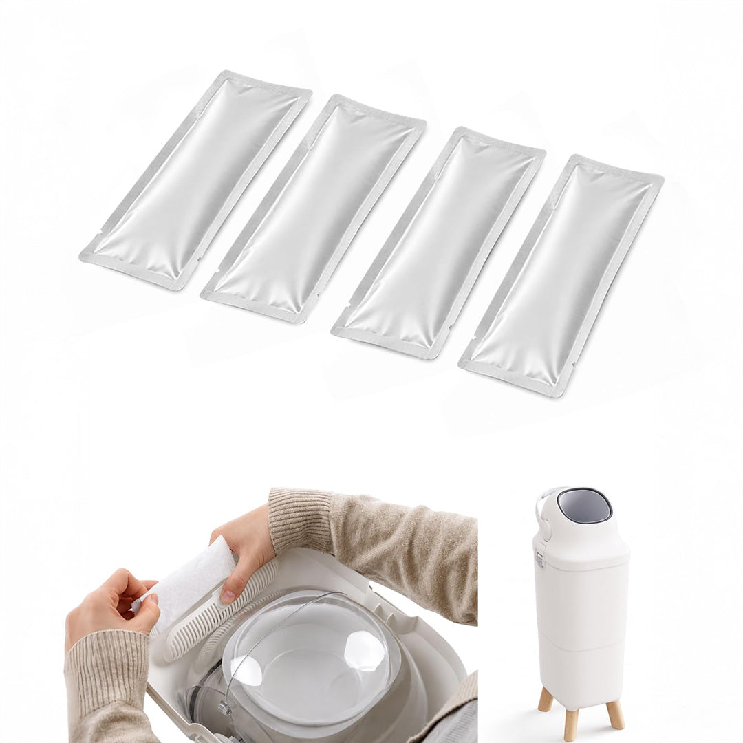 Desodorizante para contenedor de pañales Momcozy — set de 4 packs absorbentes para el sistema Triple-Seal