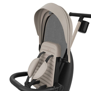 Triciclo Multifuncional  6 en 1 Jazz 3 beige de kinderkraft detalle de capota y arnés