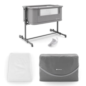 Detalle mecanismo de cierre lateral seguro cuna Nestee Grow 2 Dark Grey