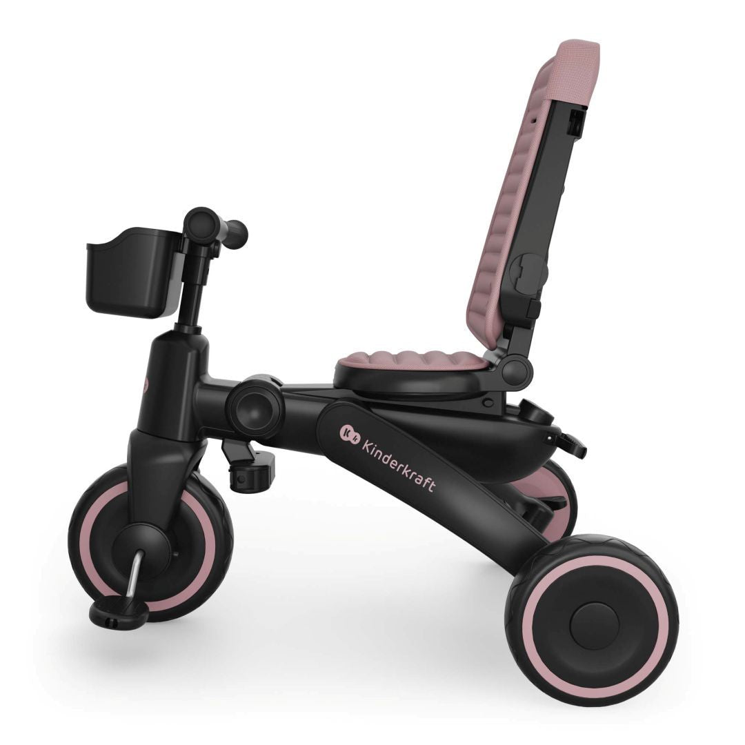 Triciclo Multifuncional  6 en 1 Jazz 3 pink de kinderkraft modo triciclo con respaldo