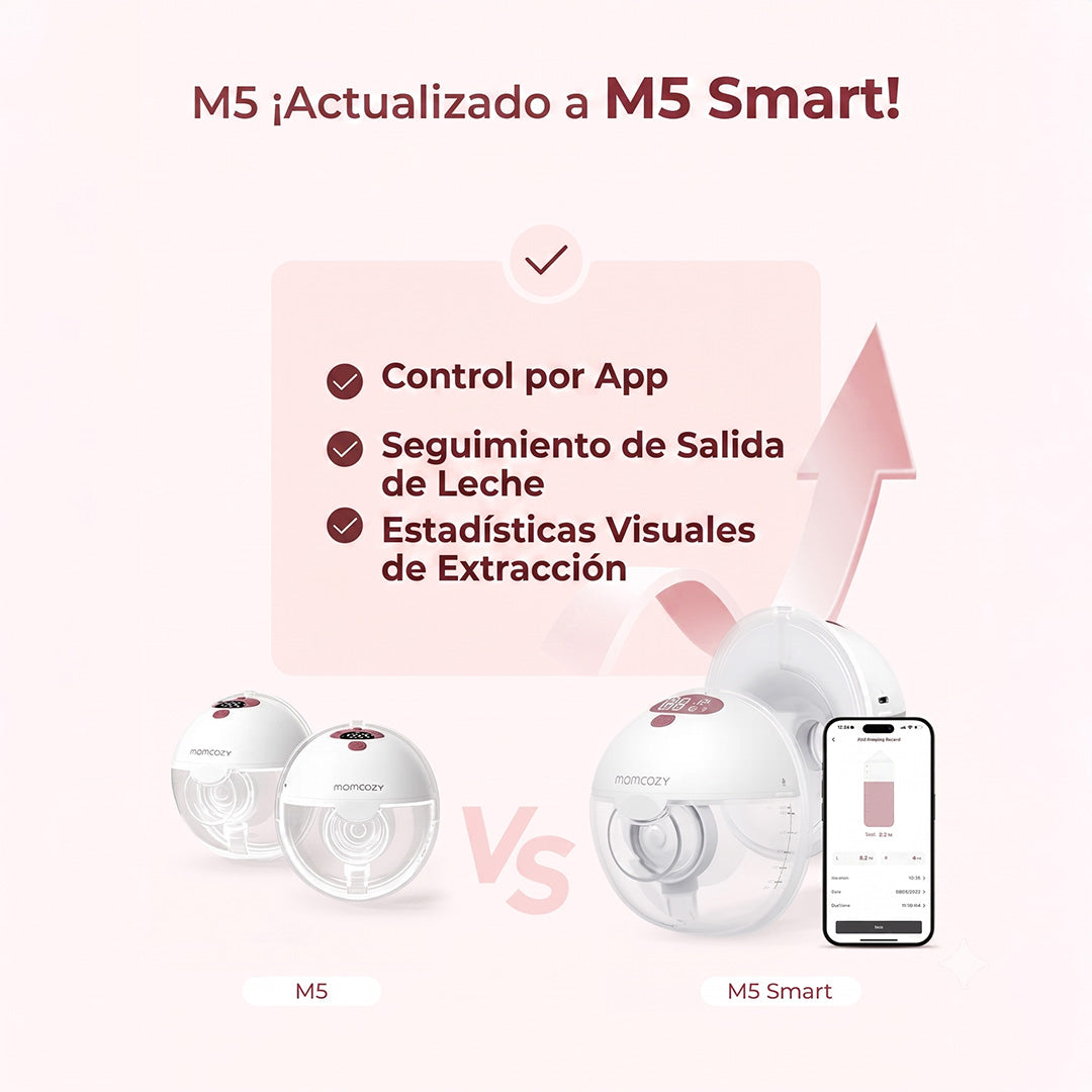 Extractor de Leche Materna M5 Smart Control por App y Manos Libres