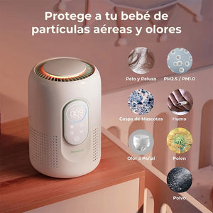 Purificador Momcozy CozyBreath AP01 elimina pelo, PM2.5, olores de mascotas, humo, olor a pañal, polen y polvo
