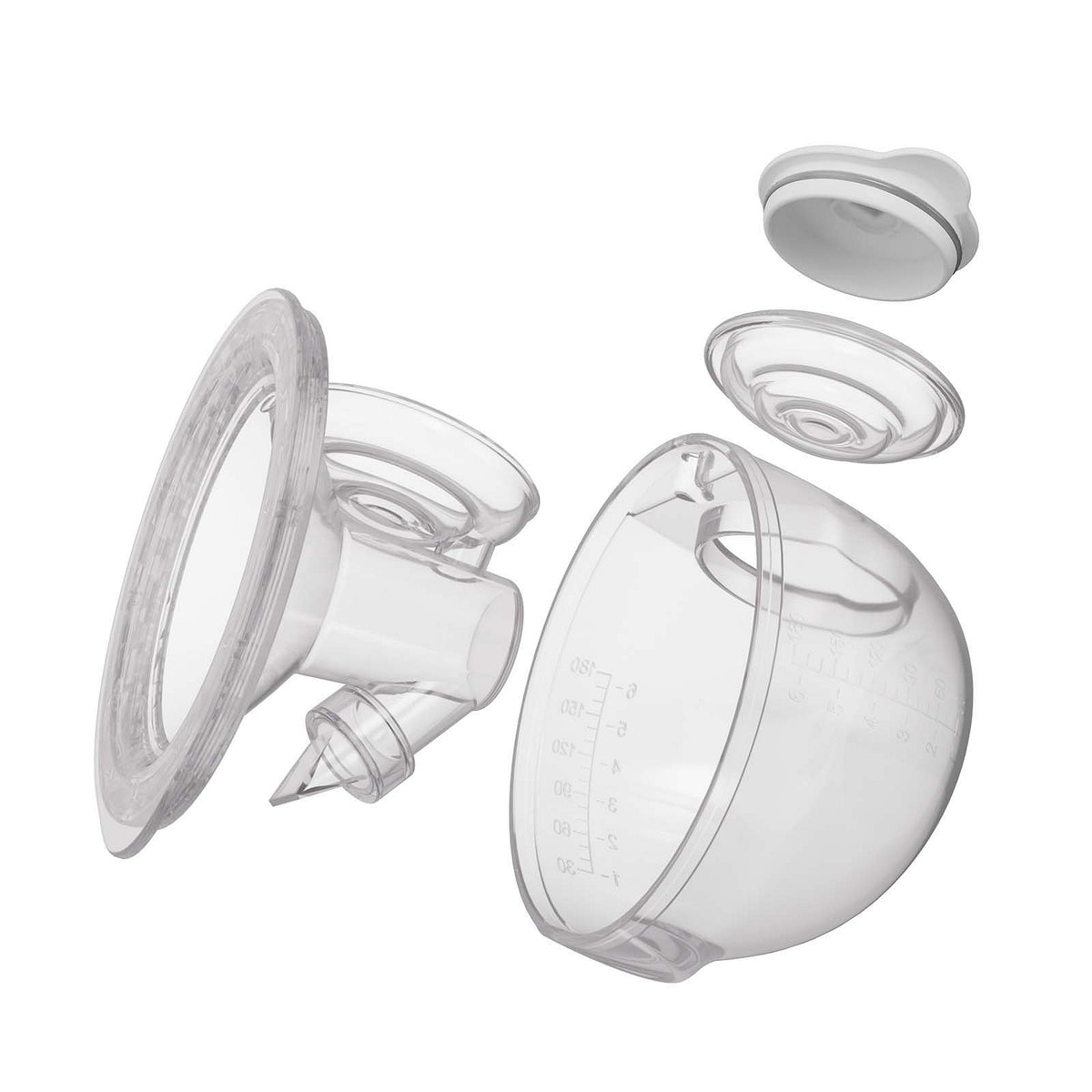 Piezas de la copa del extractor Gentleflow Kinderkraft: brida, válvula, membrana y colector