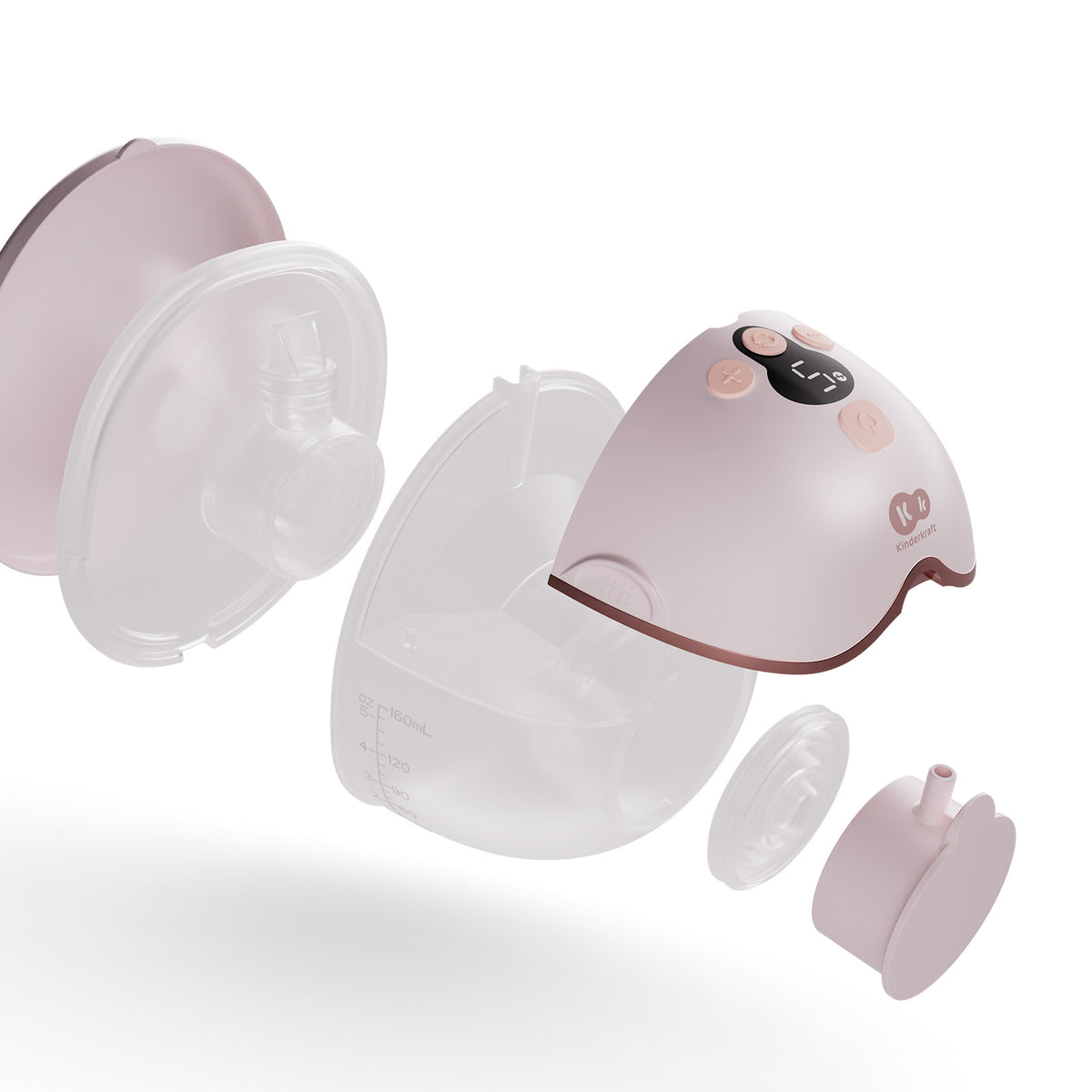 Piezas del extractor Mamaflow Kinderkraft color rosado: brida, colector, motor, membrana y válvula