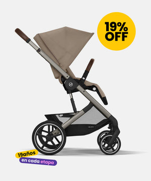 coche de bebé full size balios s lux de cybex almond beige vista lateral de cybex con 19% de descuento 19 año en cada etapa