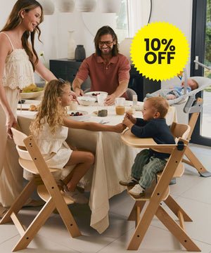 silla de comer evolutiva de madera enock de kinderkraft 10% de descuento en CYBER mininuts del 29 de mayo al 03 de junio