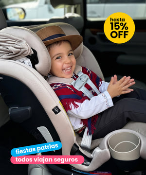 sillas de auto a contramarcha extendida, nido, butas con hasta 15% de descuento por especial fiestas patrias, todos viajan seguro