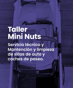 taller mininuts servicio tecnico y de mantenimiento y limpieza de sillas de auto y coches de paseo