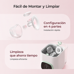 fácil de montar y limpiar extractor de leche S12 Pro Quick Doble de momcozy