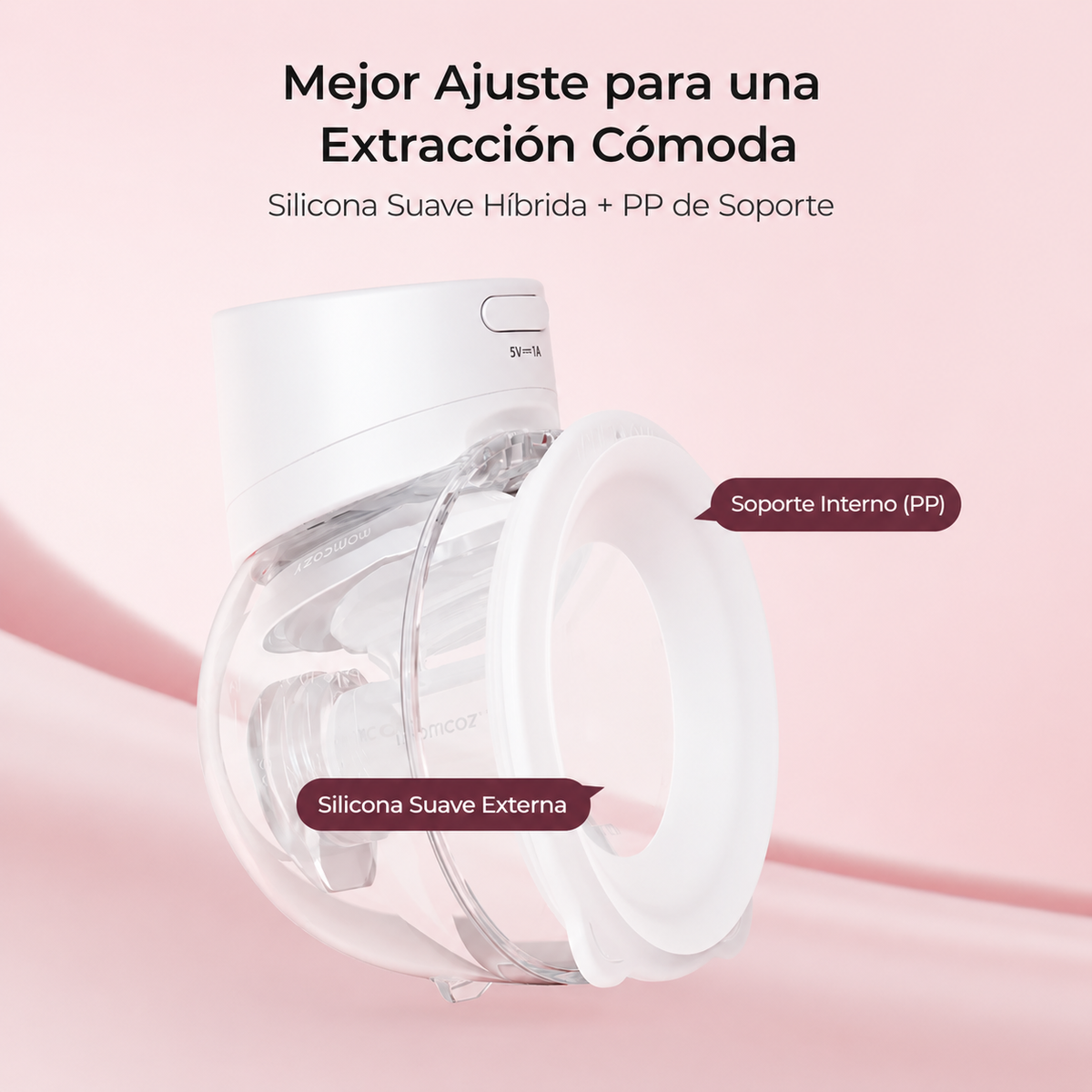 mejor ajuste para una extracción cómoda extractor de leche S12 Pro Quick Doble de momcozy