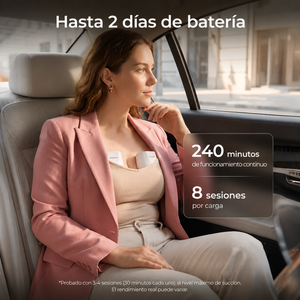 hasta 2 dias de bateria extractor de leche S12 Pro Quick Doble de momcozy