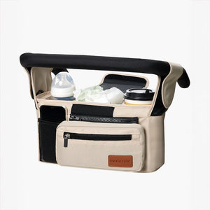 Organizador de coche de paseo con portavasos