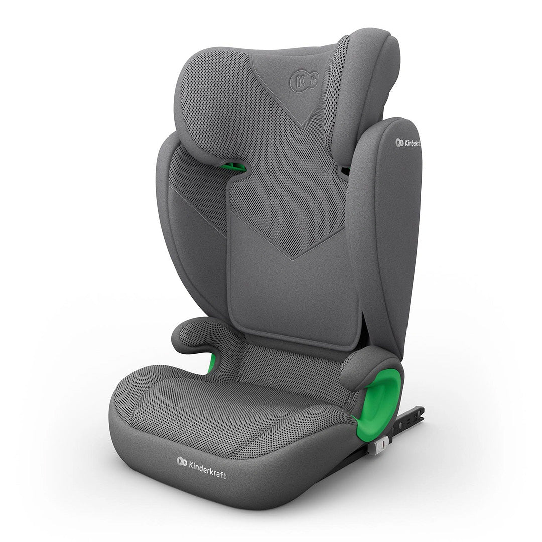 Silla de auto Butaca Junior Fix 2 Plus i-Size Kinderkraft color gris, vista en ángulo frontal