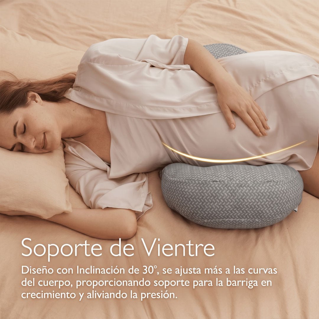 Almohada de embarazo con apoyo lateral - MOMCOZY - Mini Nuts - Expertos en sillas de auto y coches de paseo