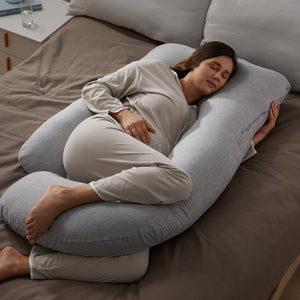 Almohada de embarazo forma de U con tela refrescante <b>PRE - VENTA</b> - MOMCOZY - Mini Nuts - Expertos en sillas de auto y coches de paseo para bebés