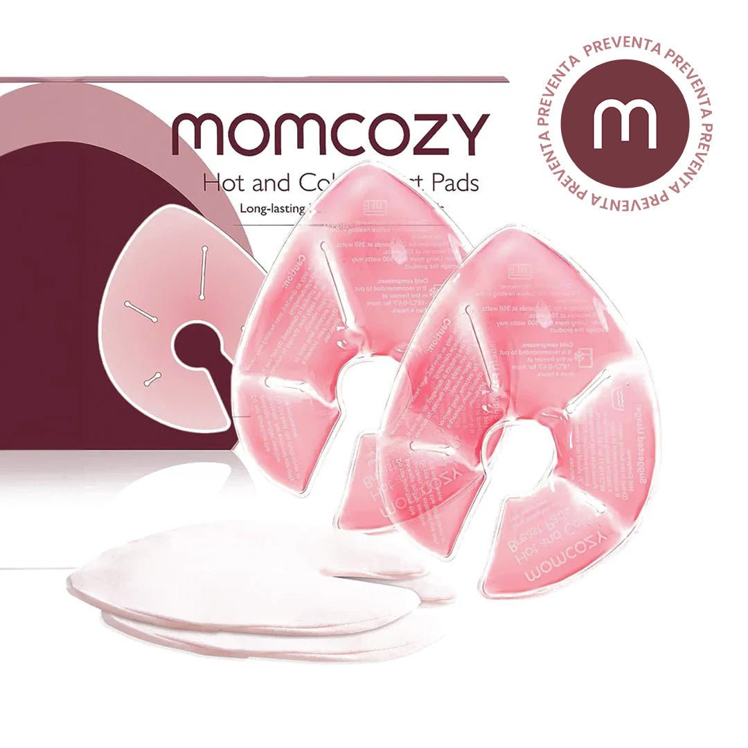 Almohadillas de pecho frío/calor con 2 cubiertas suaves - MOMCOZY - Mini Nuts - Expertos en sillas de auto y coches de paseo