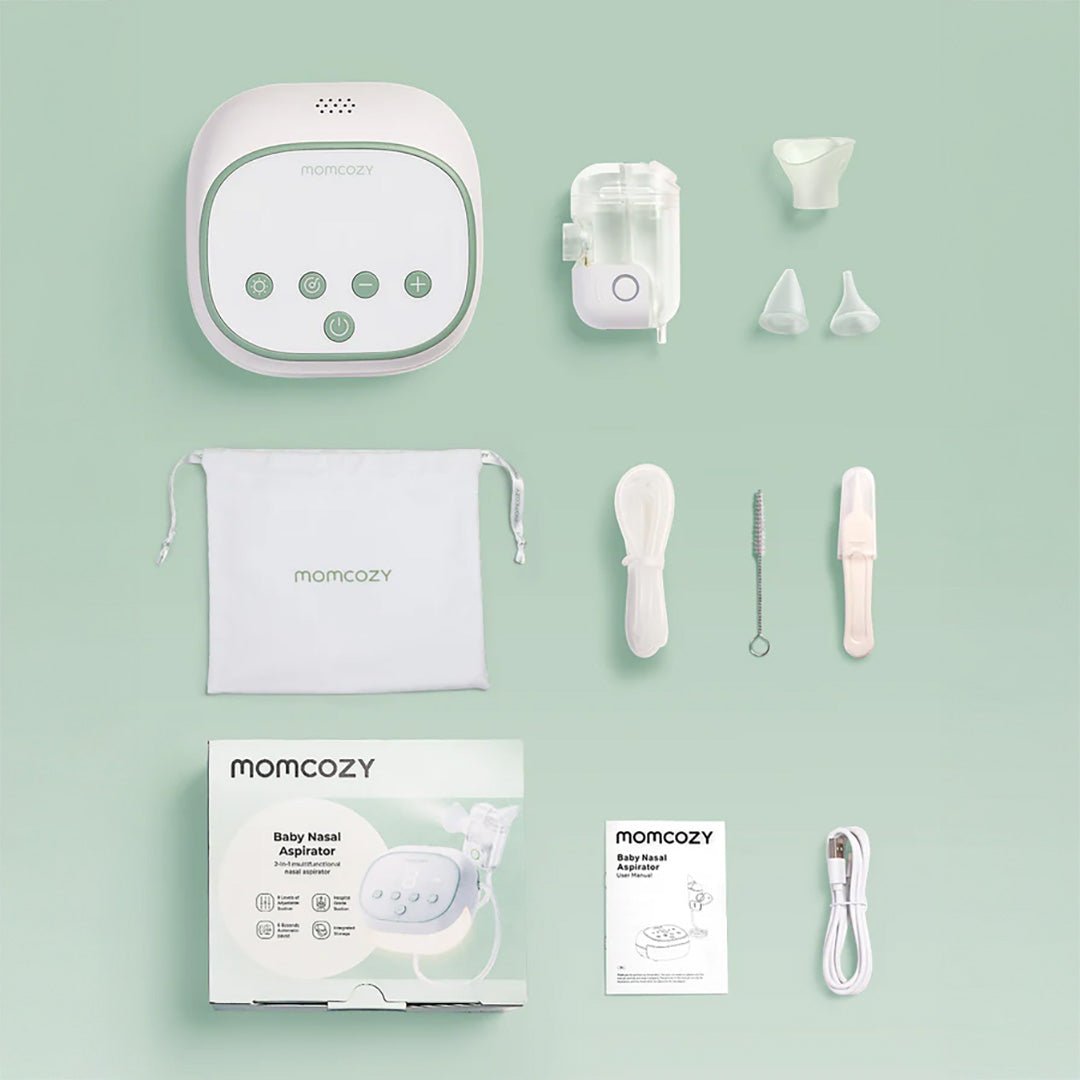 Aspirador Nasal Eléctrico 2 en 1 BreezyClear - MOMCOZY - Mini Nuts - Expertos en sillas de auto y coches de paseo