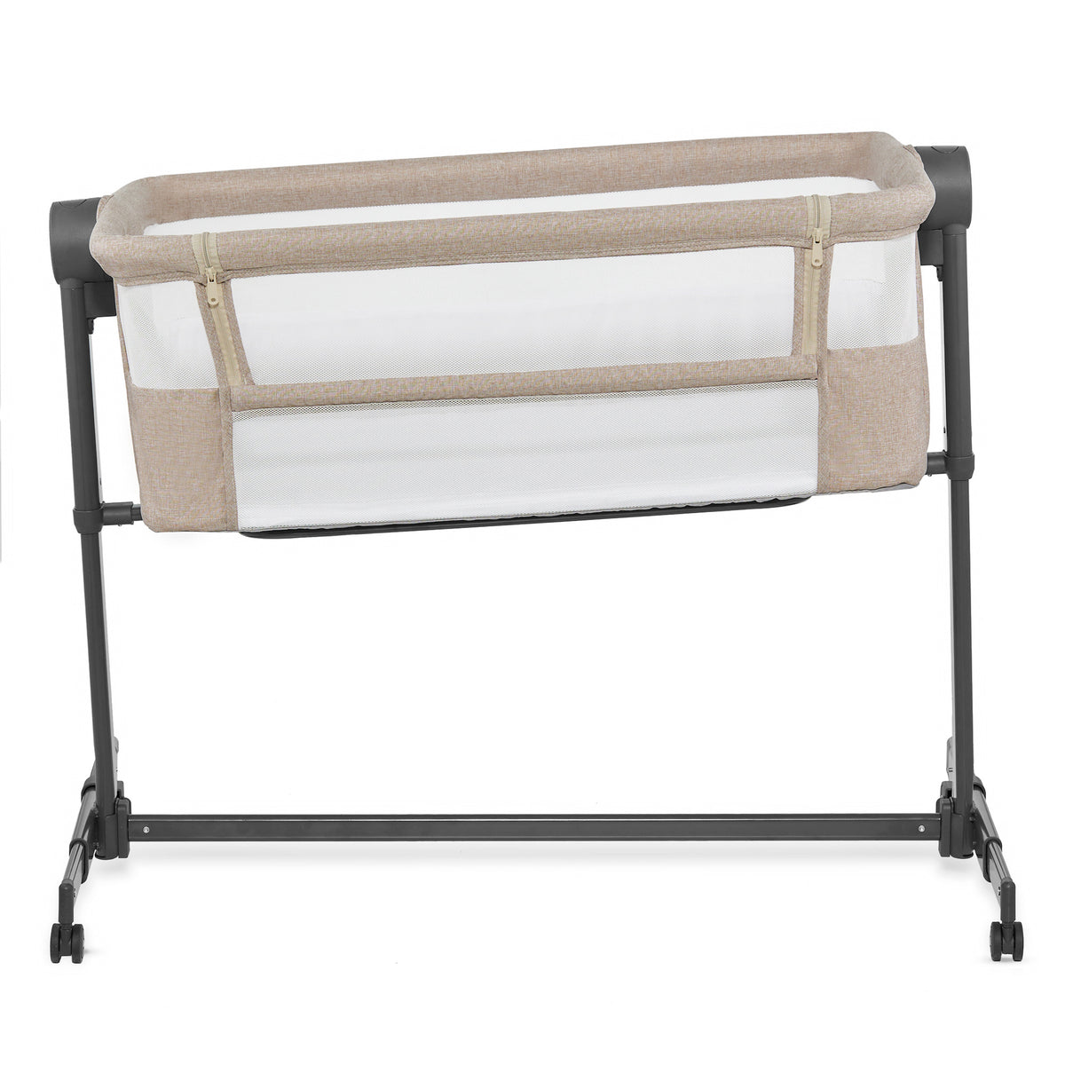 Cuna colecho Nestee Up 2 Kinderkraft color beige con el colchón inclinado