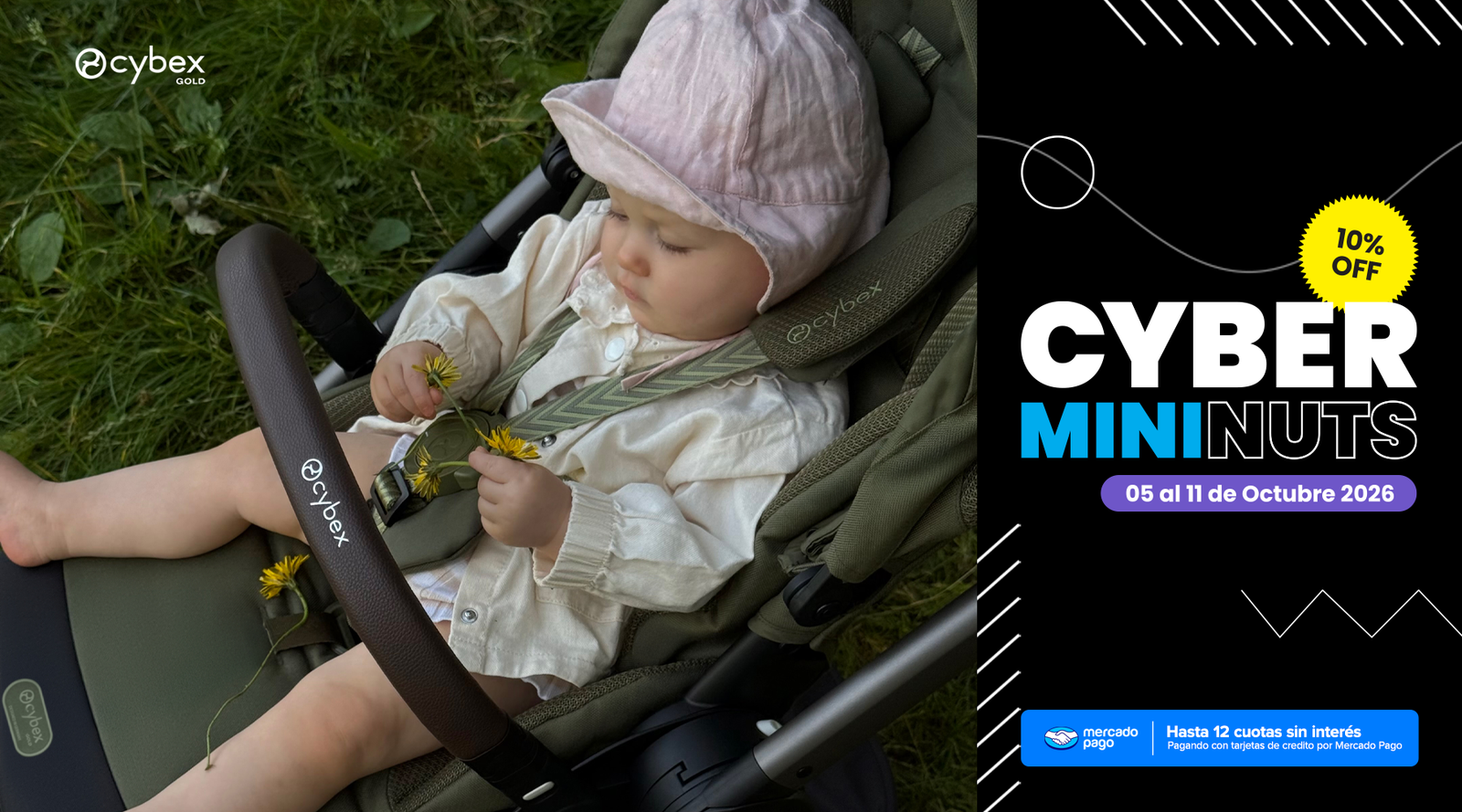 banner cyber mininuts 10% off balios s lux de cybex gold