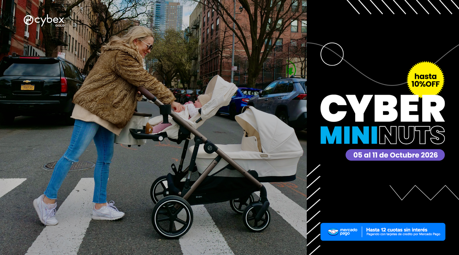 banner cyber mininuts hasta 10% off gazelle s cybex gold