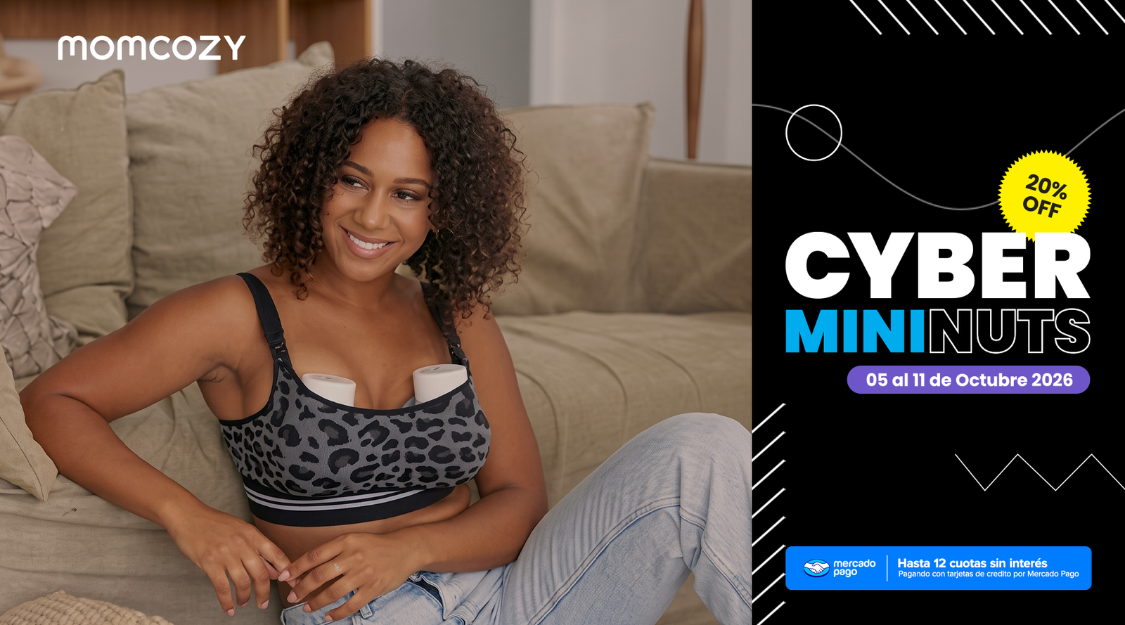 banner cyber mininuts 20% off en todo momcozy