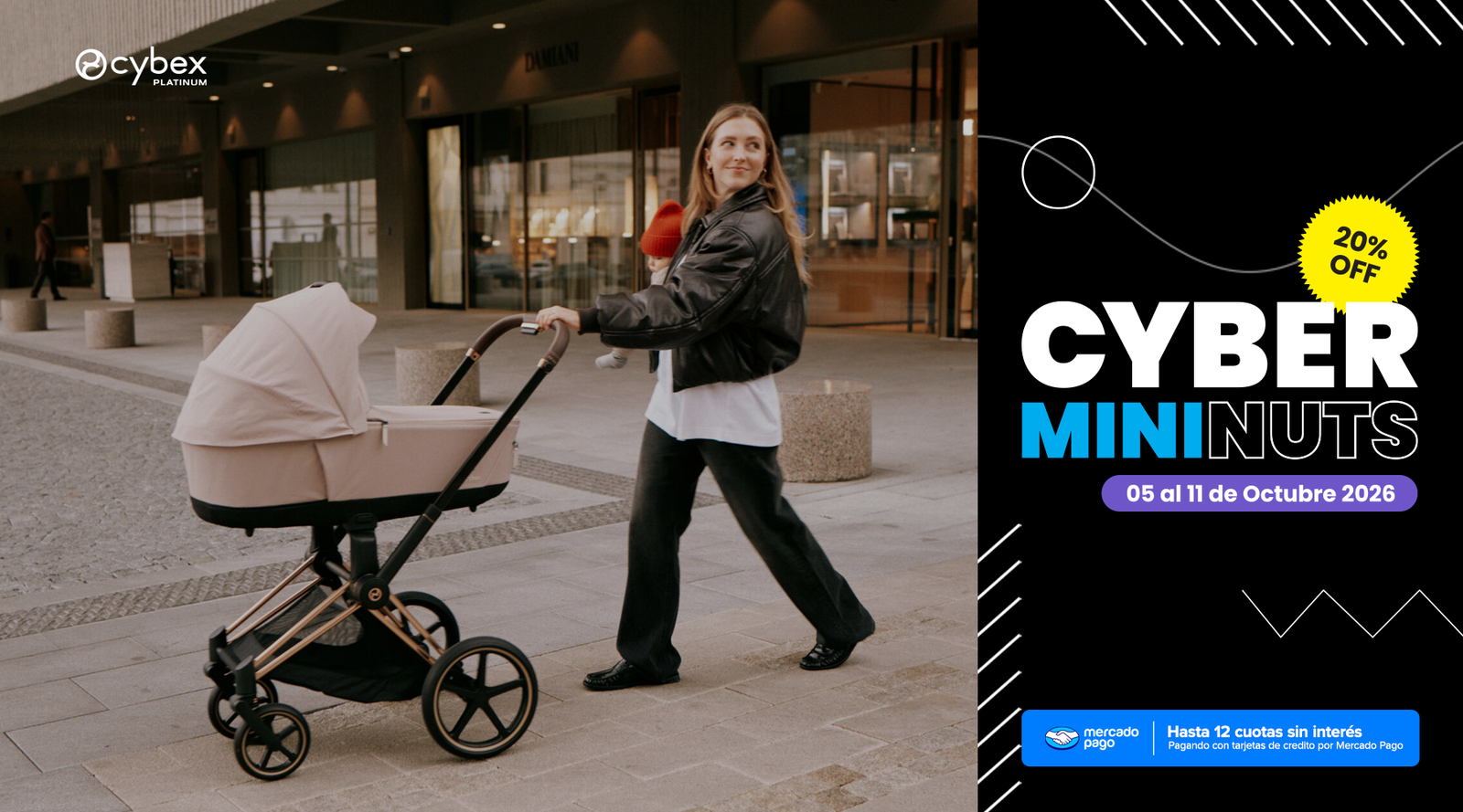 banner cyber mininuts 20% off priam 2025 de cybex platinum