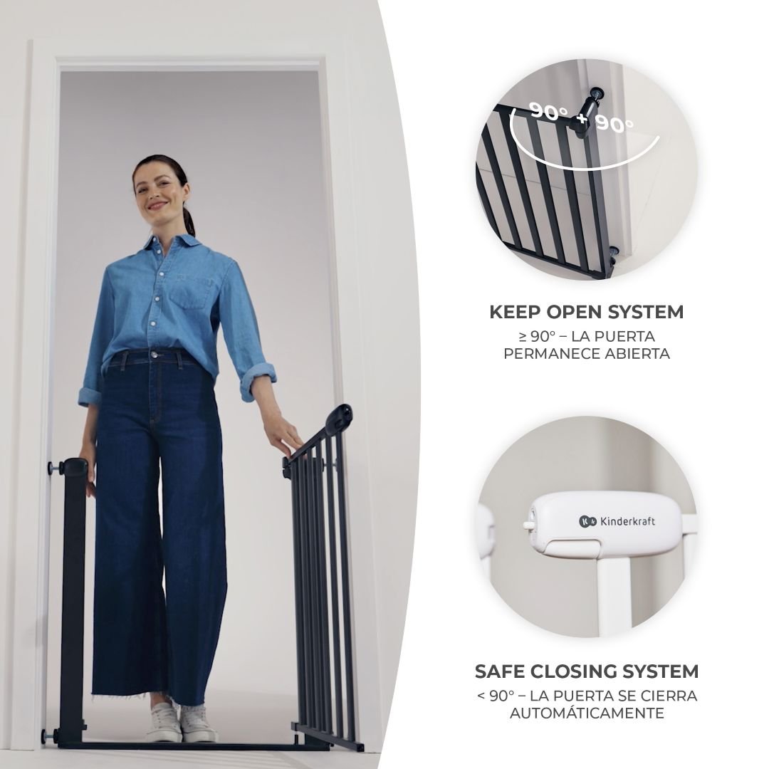Barrera de seguridad LOCK&GO - KinderKraft - Mini Nuts - Expertos en sillas de auto y coches de paseo