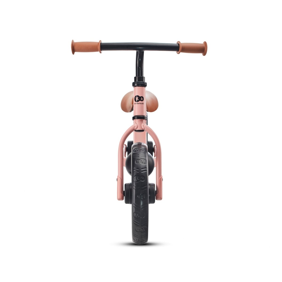 Vista frontal Bicicleta de equilibrio 2Way Next color rosado de KinderKraft 