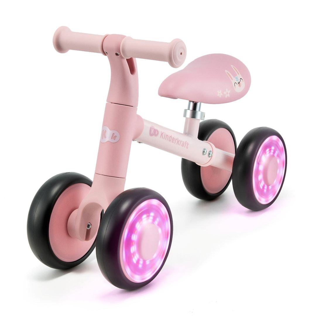 bicicleta Cutie Flash rosada con ruedas led
