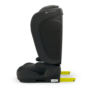 Silla de auto Unity 2 i-Size Kinderkraft, vista frontal con medidas de ancho: 43,5 cm, reposacabezas de 34 cm a 16 cm, respaldo de 39 cm y asiento de 30 cm por 35,5 cm
