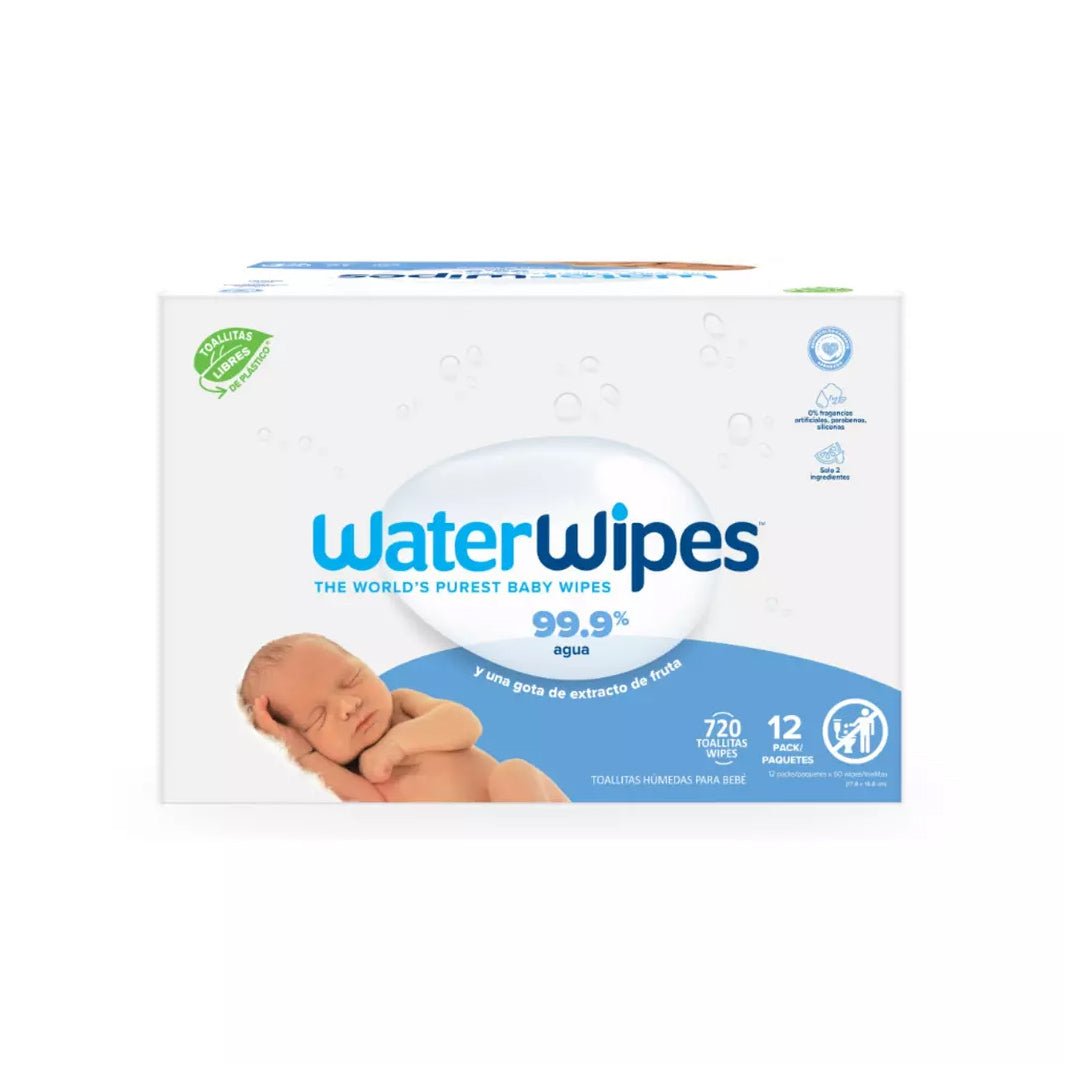 Caja de Toallitas húmedas 720 unidades - Waterwipes - Mini Nuts - Expertos en sillas de auto y coches de paseo