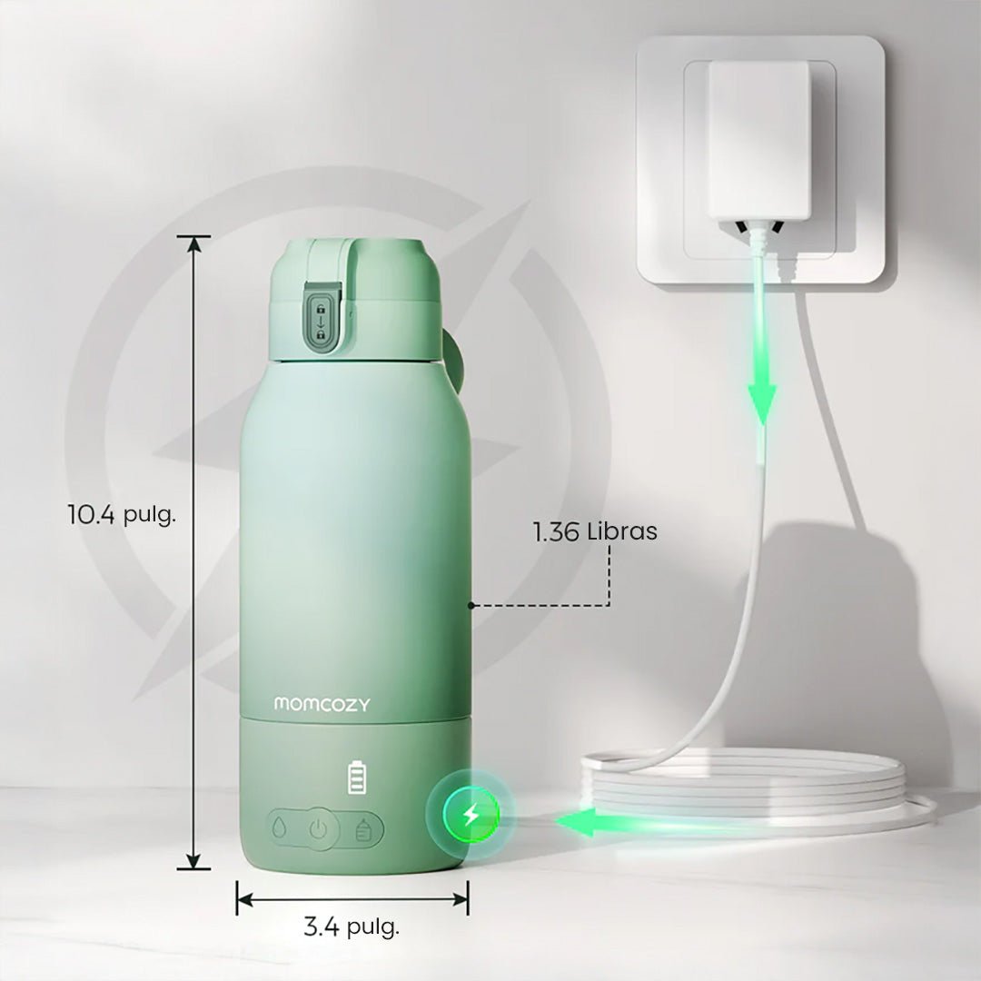 Calentador portátil de leche y agua - MOMCOZY - Mini Nuts - Expertos en sillas de auto y coches de paseo