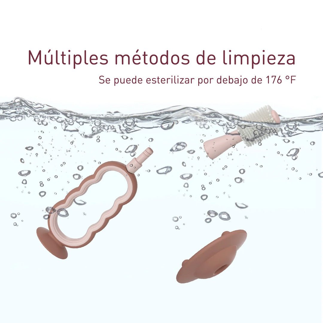 Cepillo dental de silicona para bebé - accesorios incluidos