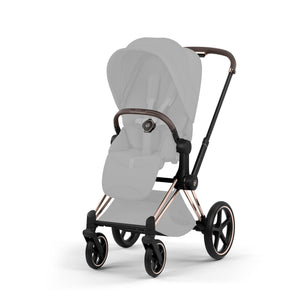 Detalle de ruedas y estructura del chasis CYBEX Priam Style Collection 2026 Rosegold