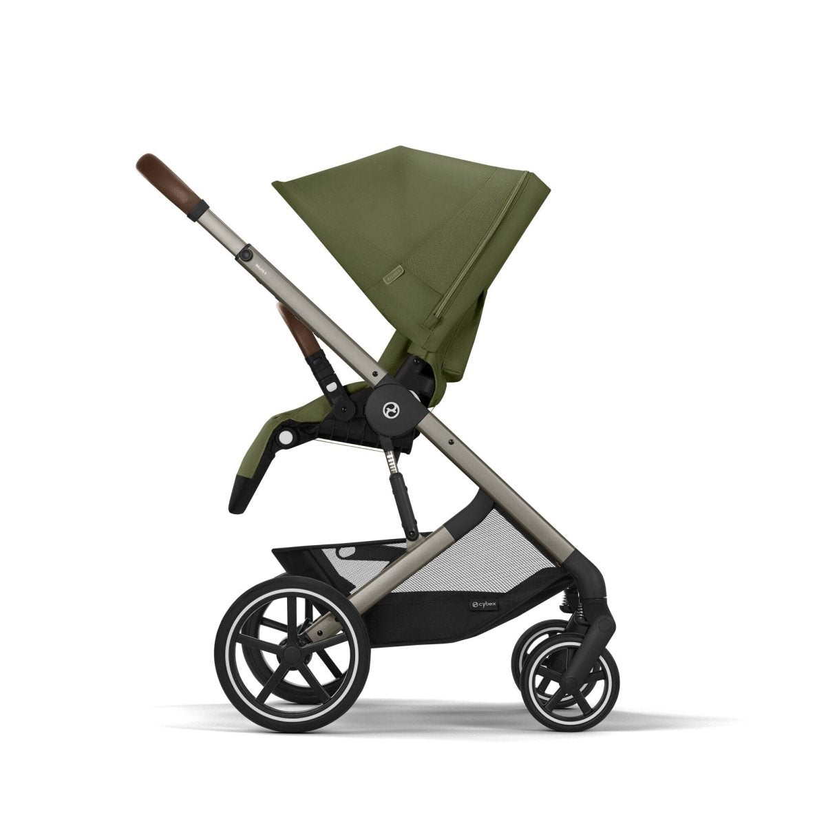 Coche de Paseo Balios S Lux One Pull Harness - Cybex Gold - Mini Nuts - Expertos en sillas de auto y coches de paseo