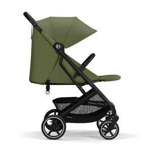 Coche de paseo Beezy 3 color Moss Green - vista lateral asiento reclinado