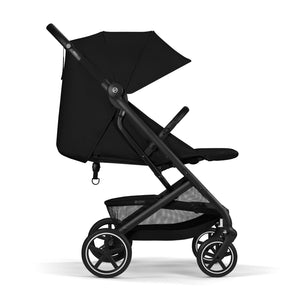 Coche de paseo Beezy 2026 de Cybex color Magic Black, vista lateral con asiento reclinado