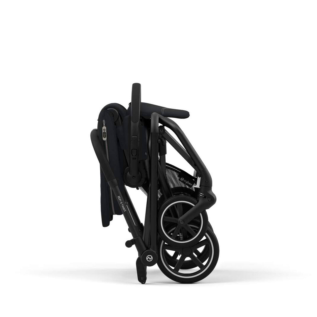 Plegado de Coche de paseo con asiento con giro 360 Eezy S Twist Plus 2 Black Magic Black de Cybex
