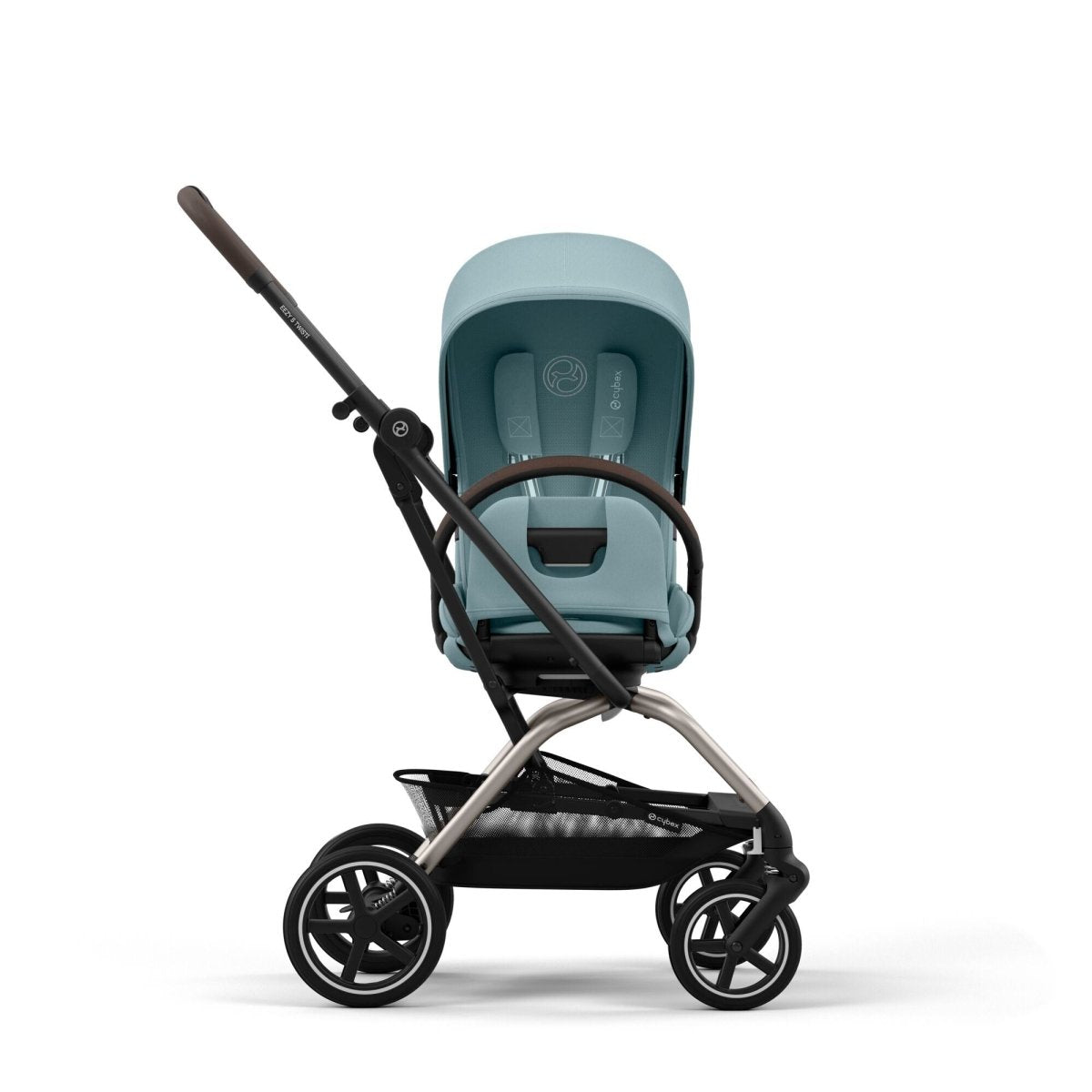 Coche de paseo Eezy S Twist Plus 2 360º One Pull Harness - Cybex Gold - Mini Nuts - Expertos en sillas de auto y coches de paseo