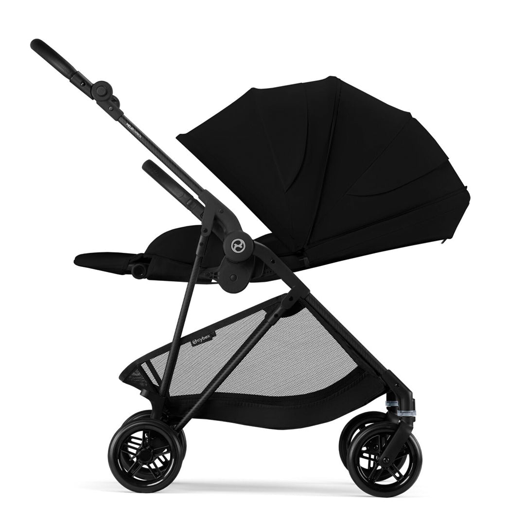 Coche de paseo Melio Carbón Fibra de Carbono color Magic Black - vista lateral